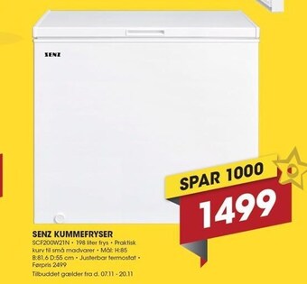 Punkt1 Senz kummefryser tilbud