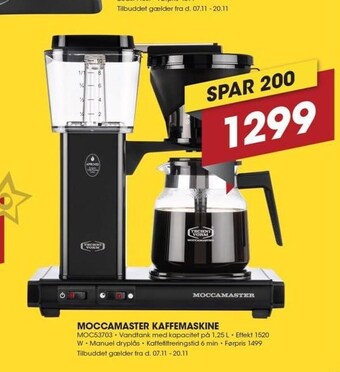 Punkt1 Moccamaster kaffemaskine tilbud