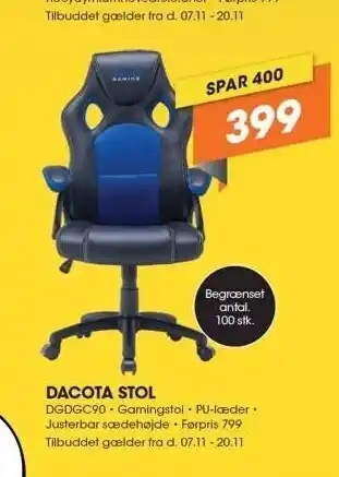 Expert Dacota stol tilbud