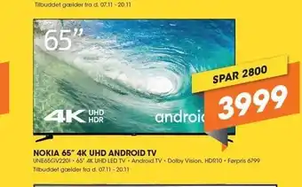 Nokia 65" 4k uhd android tv