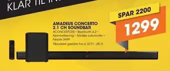 Expert Amadeus concerto 2.1 ch soundbar tilbud