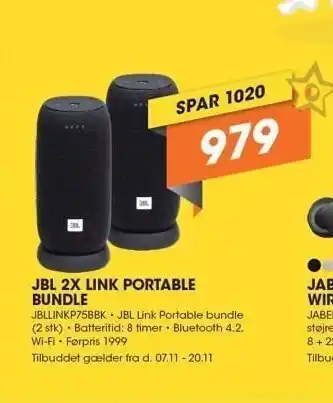 Expert Jbl 2x link portable bundle tilbud