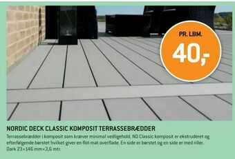 XL-BYG Nordic deck classic komposit terrassebrædder tilbud