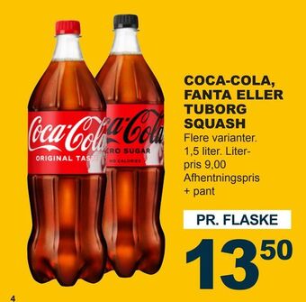 Let-Køb Coca-cola, fanta eller tuborg squash tilbud