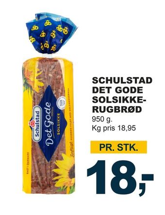 Let-Køb Schulstad det gode solsikkerugbrød tilbud