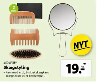 Skægstyling Kam Med Etui, 2-Sidet Skægkam