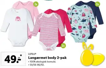 Lidl Lupilu Langærmet Body 2-Pak 50/56-86/92 tilbud
