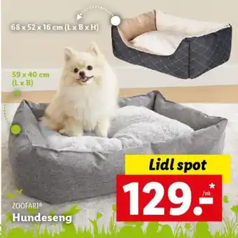 Lidl Zoofari Hundeseng 59x 40 cm tilbud