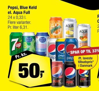 Calle Pepsi, blue keld el. aqua full tilbud