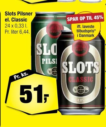 Calle Slots pilsner el. classic tilbud