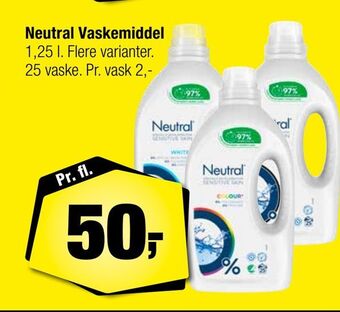 Neutral vaskemiddel