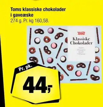 Calle Toms klassiske chokolader i gaveæske tilbud