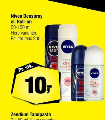 Calle Nivea deospray el. roll-on tilbud