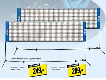 Asg badminton- og tennisnet
