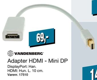 Harald Nyborg Adapter hdmi - mini dp tilbud