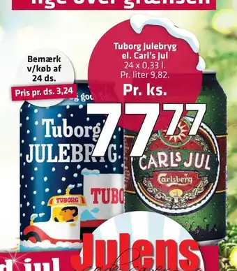 Fleggaard Tuborg julebryg el. carl's jul tilbud
