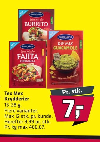 Tex mex krydderier