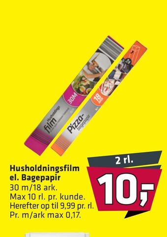 Fleggaard Husholdningsfilm el. bagepapir tilbud