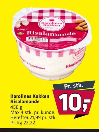 Fleggaard Karolines køkken risalamande tilbud