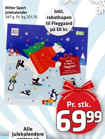 Fleggaard Ritter sport julekalender tilbud