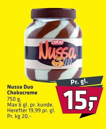 Nussa duo chokocreme