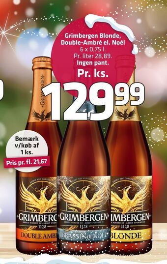 Fleggaard Grimbergen blonde, double-ambré el. noél tilbud