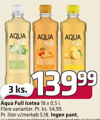 Fleggaard Aqua full icetea ingen pant tilbud