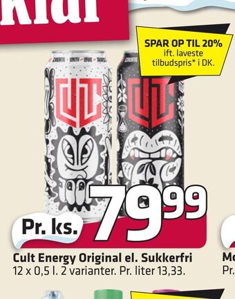 Fleggaard Cult energy original el. sukkerfri tilbud