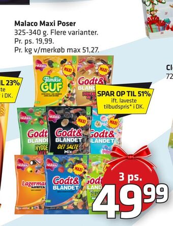 Fleggaard Malaco maxi poser tilbud