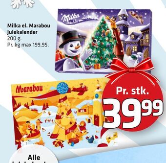 Milka el. marabou julekalender