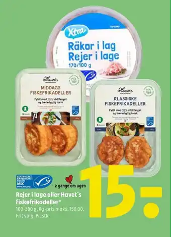 Coop 365 Rejer i lage eller havet's fiskefrikadeller tilbud