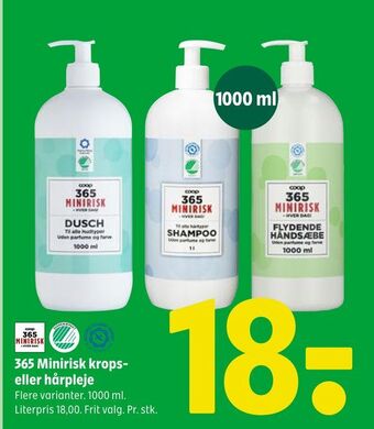 Coop 365 365 minirisk kropseller hårpleje tilbud