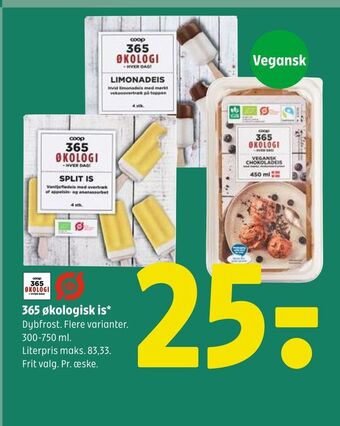 Coop 365 365 økologisk is tilbud