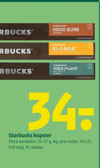 Starbucks kapsler