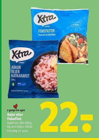 Coop 365 Rejer eller fiskefilet tilbud