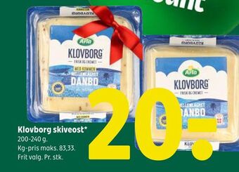 Coop 365 Klovborg skiveost tilbud