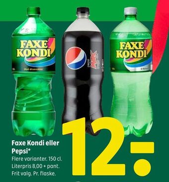 Coop 365 Faxe kondi eller pepsi tilbud