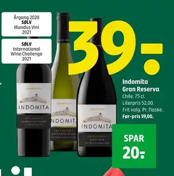 Coop 365 Indomita gran reserva tilbud