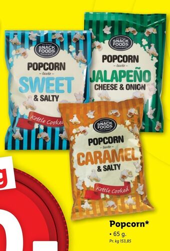 Lidl Popcorn tilbud