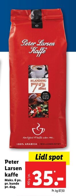 Lidl Peter larsen kaffe tilbud