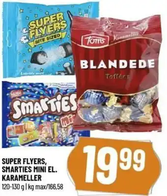 Løvbjerg Super Flyers, Smarties Mini El. Karameller 120-130g tilbud