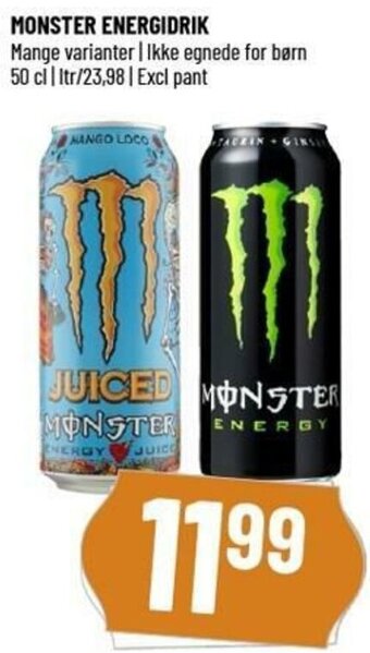 Løvbjerg Monster Energidrik 50 cl tilbud