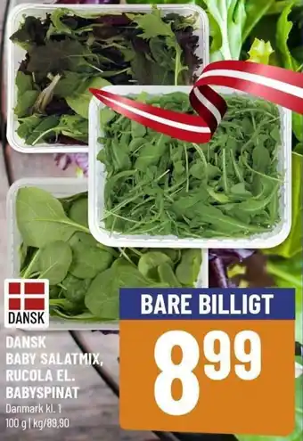 Løvbjerg Dansk Baby Salatmix,Rucola El. Babyspinat 100g tilbud