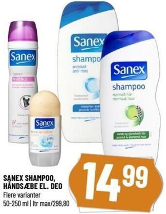 Løvbjerg Sanex Shampoo, Håndsæbe El. Deo 50-250ml tilbud