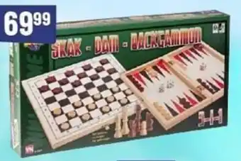 Løvbjerg 3i1 Spil Skak,Dam og Backgammon tilbud