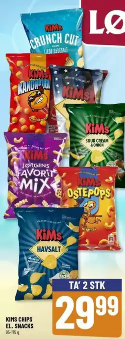 Løvbjerg Kims Chips El. Snacks 95-175 g tilbud