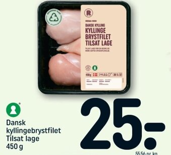 REMA 1000 Dansk Kyllingebrystfilet Tilsat Lage 450 g tilbud