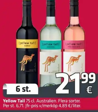 Fleggaard Yellow Tail 75 cl. tilbud
