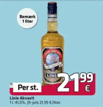 Fleggaard Linie Akvavit 41.5% tilbud