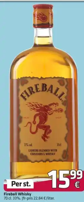 Fleggaard Fireball Whisky 70 cl. 33% tilbud